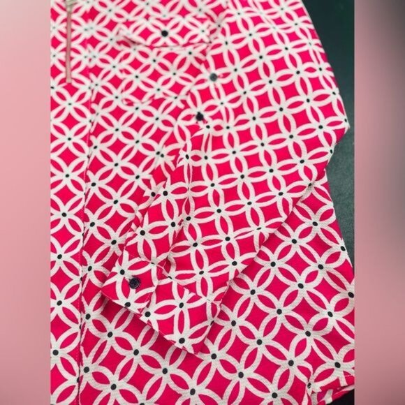 STUDIO WORKS Woman 2X Blouse Pink Front ZIP & 2 Pocket - Picture 10 of 15